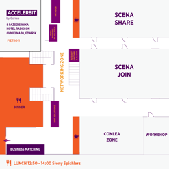 Venue floor plan – Day 1
